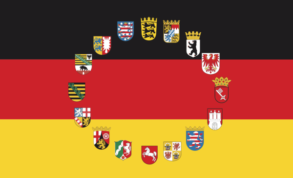 Deutschlandflagge alle Bundesländer