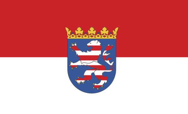 Hessenflagge mit Wappen, Deutschlandflagge, Deutschland, Bundesländerflaggen, Gemeindeflaggenlagge