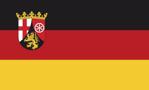 Rheinland-Pfalzflagge,Deutschlandflagge, Deutschland, Bundesländerflaggen, Gemeindeflaggenlagge
