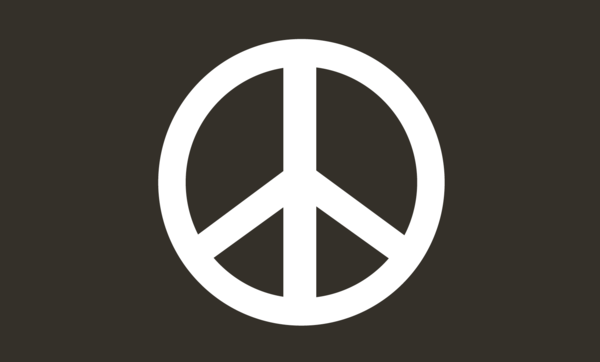 Peace, Peace Schwarz-Weiß Flagge