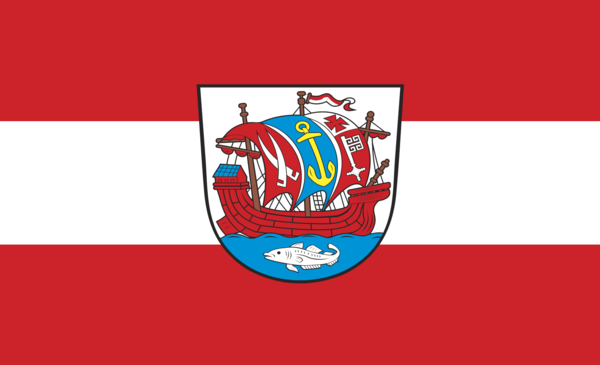 Bremerhafenflagge, Bremen, Deutschland, Bundesländerflaggen, Gemeindeflaggenlagge