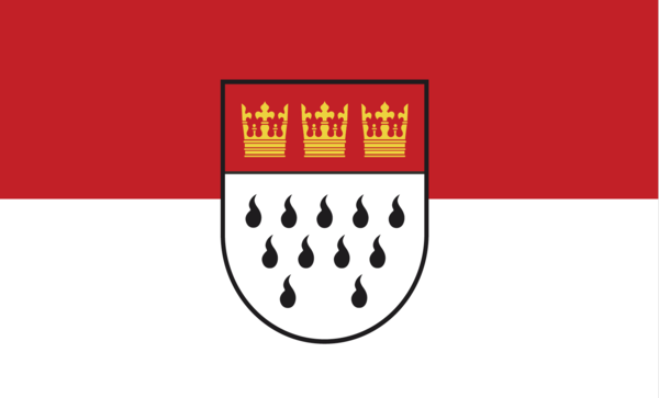 Kölnflagge, Nordrhein-Westfalen, Deutschland, Bundesländerflaggen, Gemeindeflaggenlagge