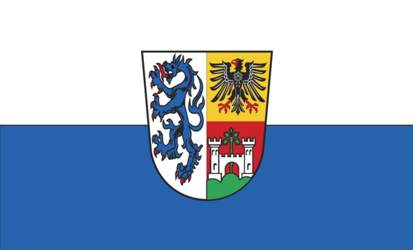 Traunstein Kreis Flagge Bayern