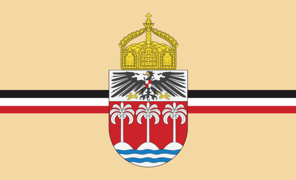 Deutsch Samoaflagge,ehem. Deutsche Kolonie 1914 mit Wappen