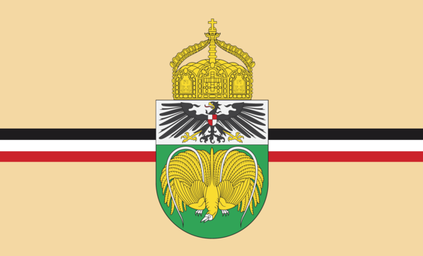 Deutsch Neuguineaflagge,ehem. Deutsche Kolonie 1914 mit Wappen