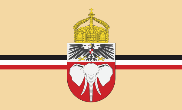 Deutsch Kamerunflagge,ehem. Deutsche Kolonie 1914 mit Wappen