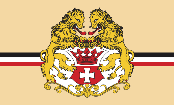 Danzigflagge Altstadt mit Wappen, Polen