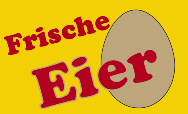 Frische Eierflagge,gelb,Verkauf-, Marketing-, Werbeflagge