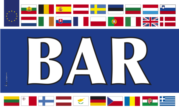 Barflagge, EUOPA, Gastronomieflaggen, Hotel, Restaurant, Bistro