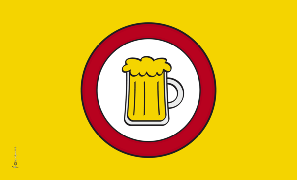 Bier Erlaubt-Flagge, Gastronomieflagge, Hotel, Restaurant, Bistro