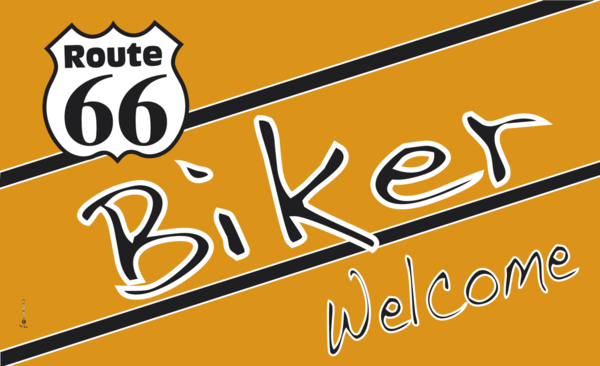 Biker Welcome-Flagge, 3, Motorradflagge, Motorrad, Bikerflagge