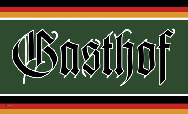 Gasthof-Flagge, Gastronomieflaggen, Hotel, Restaurant, Bistro