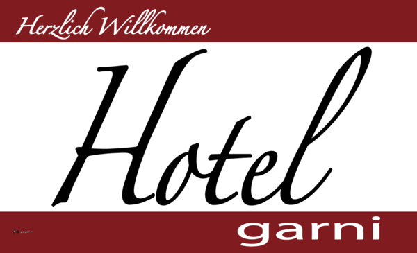 Hotel garni-Flagge, Gastronomieflaggen, Hotel, Restaurant, Bistro