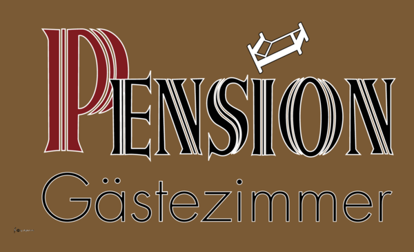 Pension-Flagge,Gastronomieflaggen,Hotel, Café, Restaurant, Bistro