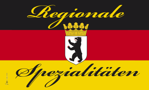 Regionale Spezialitäten-Flagge, Berlin, Gastronomieflaggen, Hotel, Café, Restaurant