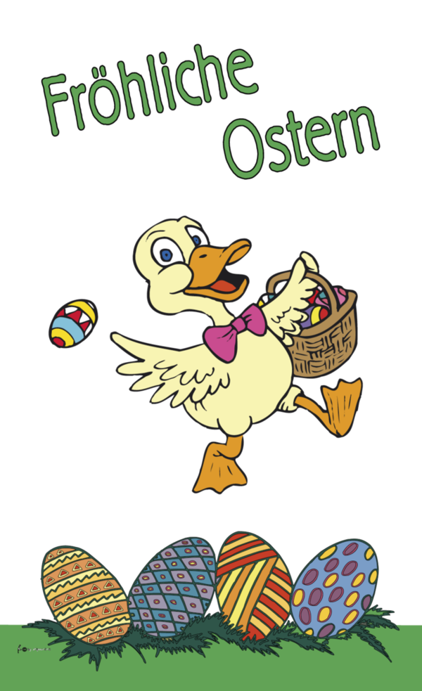 Oster-Flagge,Ente, Osterflagge