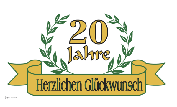 Jubiläum-Flagge, 20 Jahre,Festlichkeiten, Partys,Feiern,Familienfeste,Partyflaggen