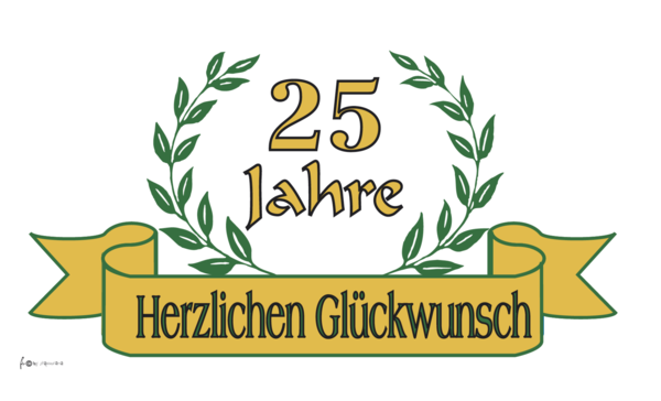 Jubiläum-Flagge, 25 Jahre,Festlichkeiten, Partys,Feiern,Familienfeste,Partyflaggen