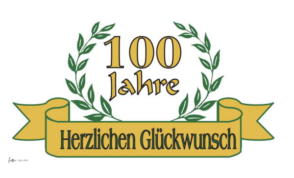 Jubiläum-Flagge, 100 Jahre,Festlichkeiten, Partys,Feiern,Familienfeste,Partyflaggen