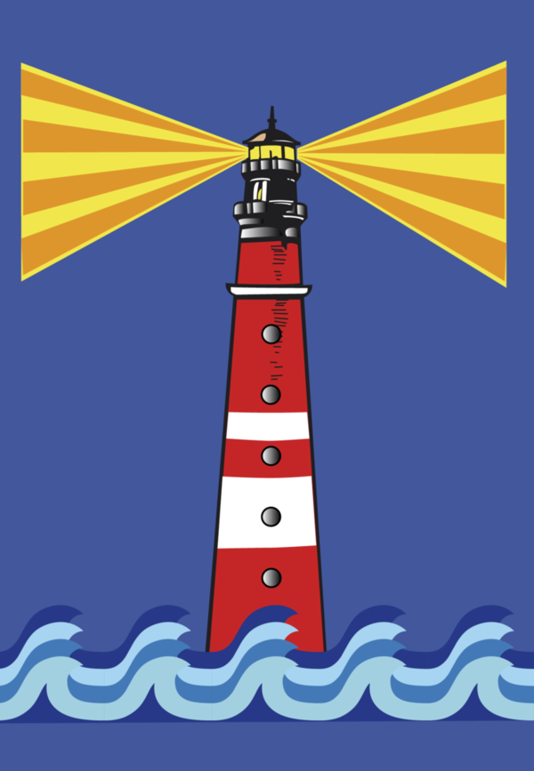 Leuchtturm-Flagge,Welle,Maritime-Flaggen,Bootsflaggen,Leuchtturm-Flaggen