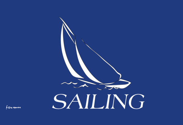 Sailing-Flagge, blau, Maritime-Flaggen, Bootsflaggen, Leuchtturm-Flaggen