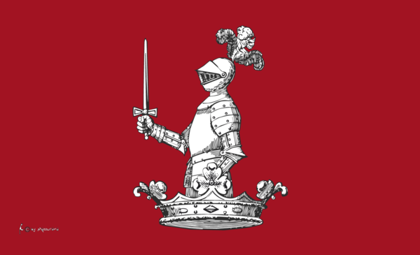 Ritter-Flagge, rot, Ritterfahne