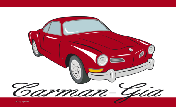 Karman-Ghia Coupe Flagge,Autoflagge, Oldtimer, Motoradflaggen,Motorsportflaggen,Formel1-Flaggen