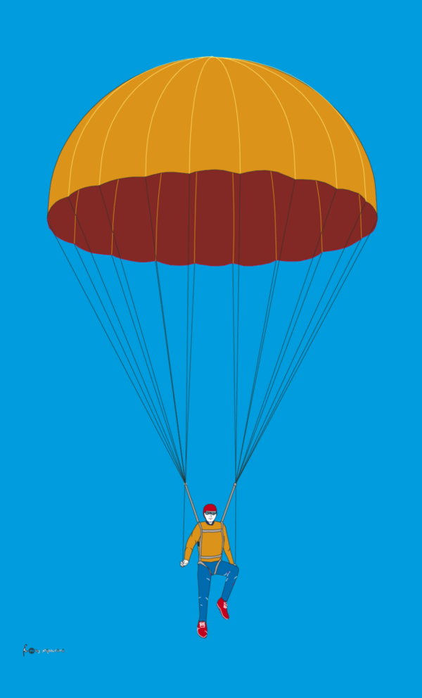 Fallschirmspringer-Flagge.Piloten, Flieger, Paraglider,Gleitschirm,Fallschirmspringerflagge