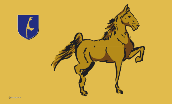 Pferdesport-Flagge,gelb,Reiten