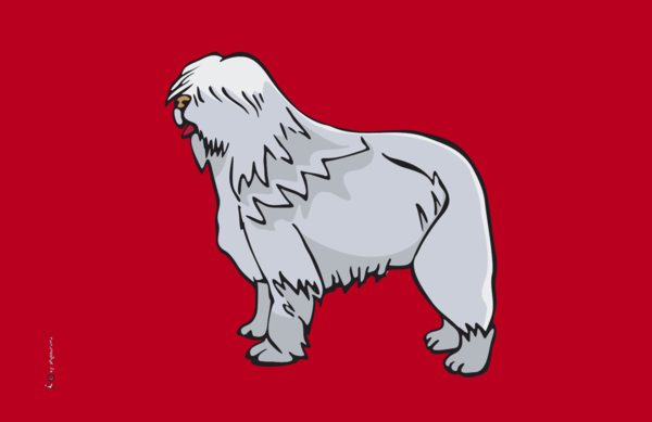 Bobtail-Flagge,2, Hundeflagge ,Tierflaggen,,Sportflaggen, Vereinsfahnen, Verbandsflaggen
