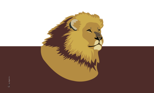 Löwenkopf-Flagge,Silouette,Tierflaggen,Tierzüchter-Flaggen