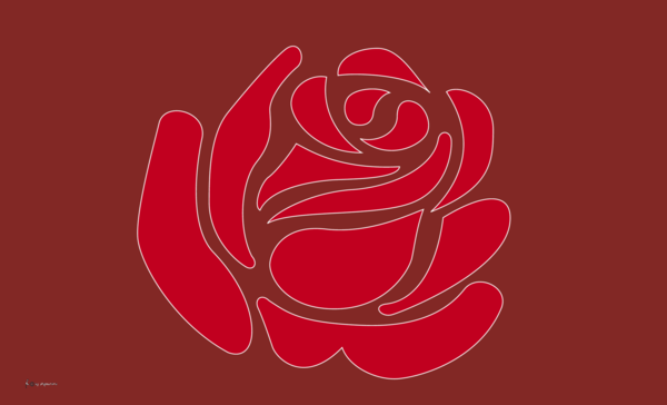 Rosen-Flagge,2, Blumenfahne, Floristenfahnen, Gärtnerflaggen, Gärtnerfahnen