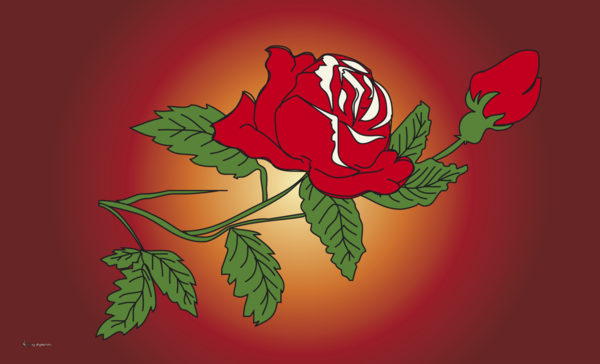 Rosen-Flagge,3, Blumenfahne, Floristenfahnen, Gärtnerflaggen, Gärtnerfahnen