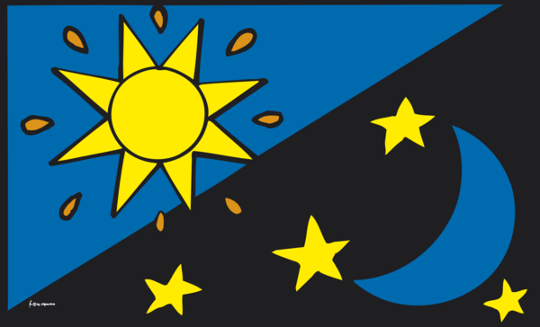 Sonne & Mond-Flagge,Christenflaggen, Kirchenflaggen