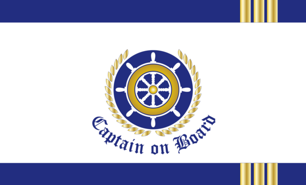 Captain on Board-Flagge, Maritim, Segel, Motorboote,, Sglerflagge, Seglerfahne