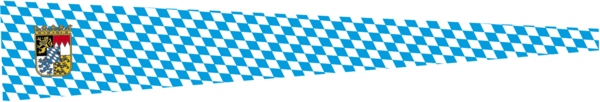 Bayern-Route mit Wappen-Wimpel,Bootswimpel, Sturmwimpel, Langwimpel
