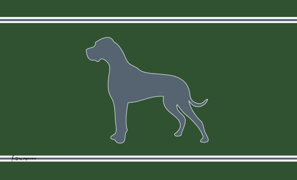 Dogge 17-1, Hundeflagge ,Tierflaggen, Sportflaggen, Vereinsfahnen, Verbandsflaggen