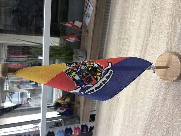 Tischflaggenständer 1-fach aus Holz, Flaggenzubehör,Tischflaggen