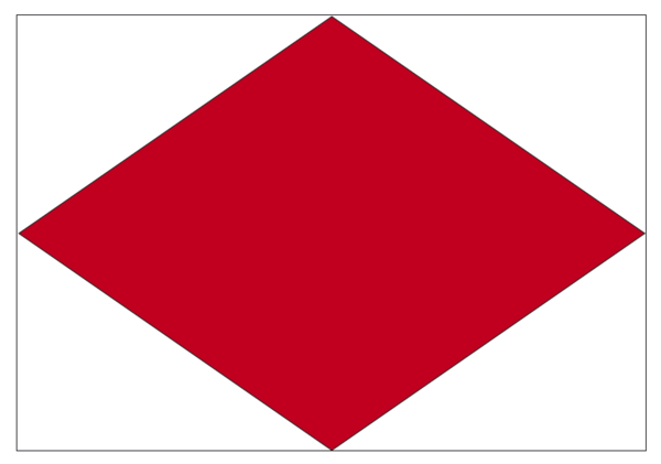 Signalflagge Foxtrot,Bootsflagge