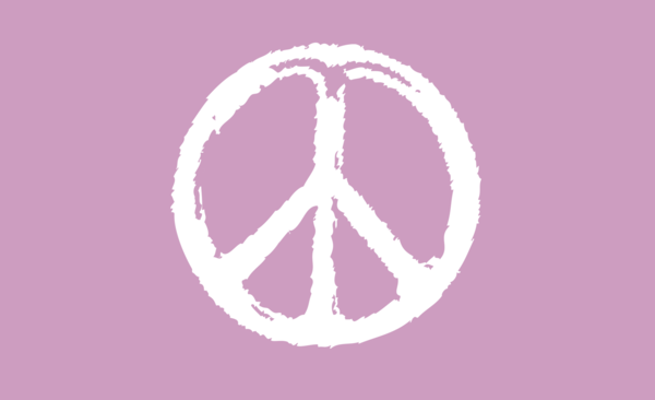 Peace Flagge - Pink, Weltfrieden, Peace Fahne, Peace
