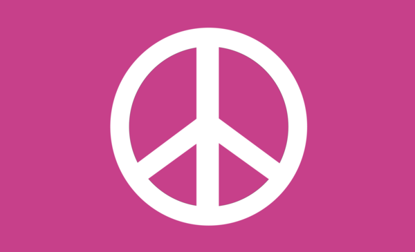 Peace Flagge - Pink 2, Weltfrieden, Peace Fahne, Peace