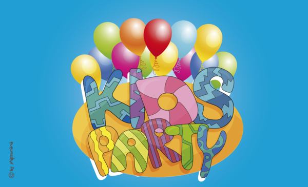 Kids Party, Partyflagge, Partyfahne